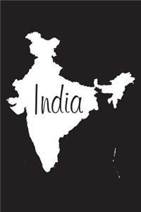 India - Black 101 - Lined Notebook with Margins - 6X9