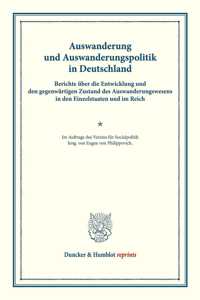 Auswanderung Und Auswanderungspolitik in Deutschland