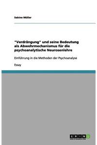 Verdrängung und seine Bedeutung als Abwehrmechanismus für die psychoanalytische Neurosenlehre