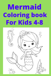 Mermaid Coloring book For Kids 4-8