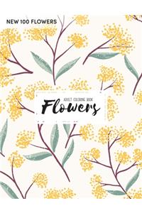 100 Flowers Coloring Book