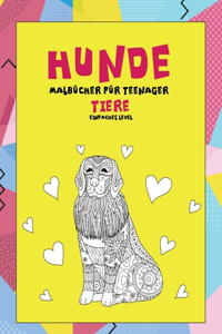 Malbücher für Teenager - Einfaches Level - Tiere - Hunde