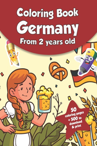 Coloring book for kids - Germany (from 2 years old)