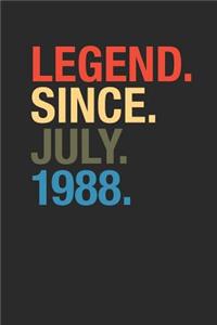 Legend Since July 1988