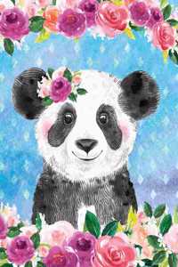 Big Fat Bullet Style Journal Cute Panda Bear In Flowers
