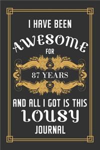 87th Birthday Journal
