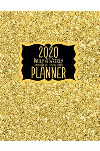 2020 Daily & Weekly Mustard Yellow Glitter Planner