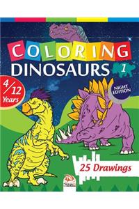 coloring dinosaurs 1 - Night edition