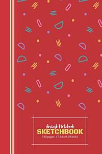 Amiesk Notebook - Sketch Book - 140 pages (7.44 x 9.69 inch)