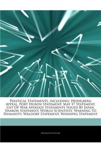 Articles on Political Statements, Including