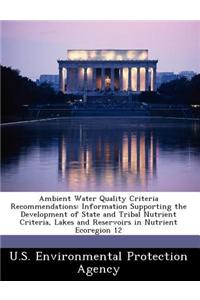 Ambient Water Quality Criteria Recommendations