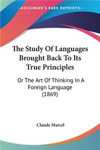 The Study Of Languages Brought Back To Its True Principles