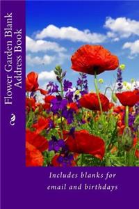 Flower Garden Blank Address Book
