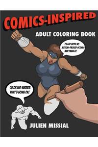 Comics-Inspired Adult Coloring Book