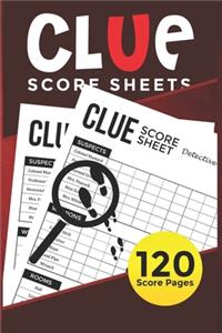 Clue Score Sheets