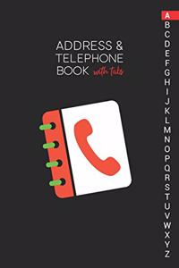 Address & Telephone Book with tabs