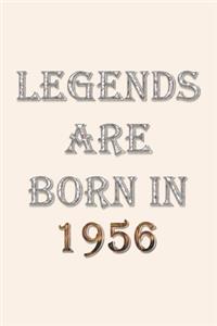 Legends Are Born In 1956 Notebook