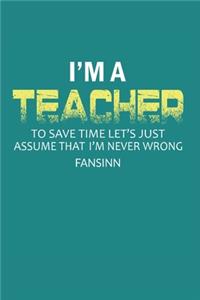 Funny School Teacher Notebook