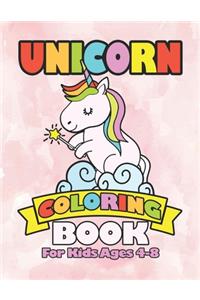 Unicorn Coloring Book for Kids Ages 4-8