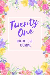 Twenty One Bucket List Journal