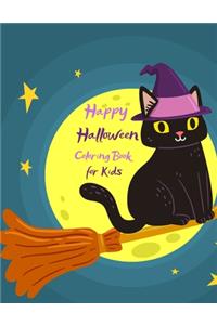 Happy Halloween Coloring Book For Kids