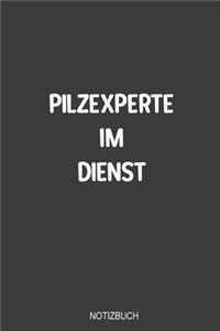 Pilzexperte im Dienst Notizbuch