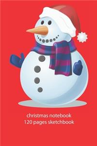 christmas notebook 120 pages sketchbook