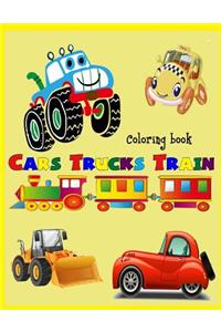 Coloring book Cars Trucks Train