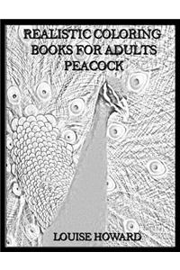 Realistic Coloring Books for Adults Peacock