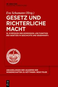Gesetz Und Richterliche Macht