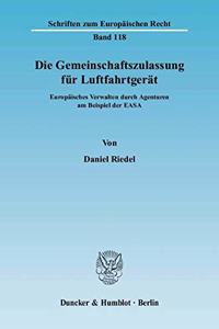 Die Gemeinschaftszulassung Fur Luftfahrtgerat