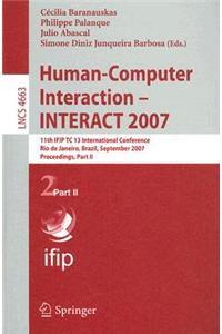 Human-Computer Interaction - INTERACT 2007