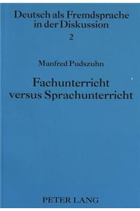 Fachunterricht Versus Sprachunterricht