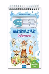 Trotsch WassermalspaÃŸ mit Zauberstift Waldfreunde: Malblock mit nachfullbarem Wassermalstift Zauberstift MalspaÃŸ Wasser Farben Ausmalblock Waldfreunde Ausmalen Malbuch