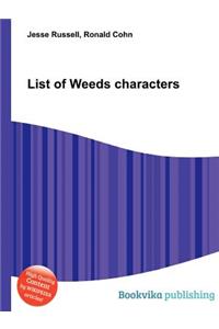 List of Weeds Characters