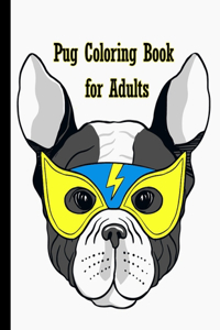 Pug coloring book for adults