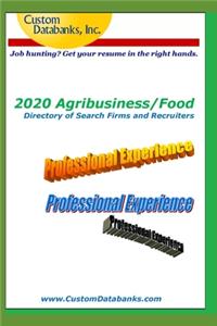 2020 Agribusiness/Food Directory of Search Firms and Recruiters