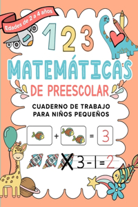 Matemáticas de Preescolar Cuaderno de Trabajo para Niños Pequeños