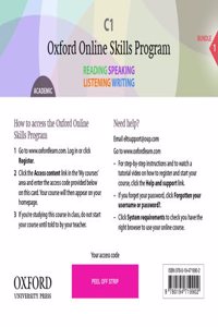 Oxford Online Skills Program: C1,: General English Bundle 1 - Card with Access Code