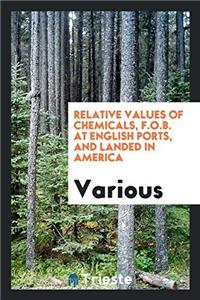 Relative values of chemicals, f.o.b. at English ports, and landed in America