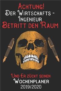 Achtung Der Wirtschafts-Ingenieur Betritt den Raum und er zückt seinen Wochenplaner 2019/2020