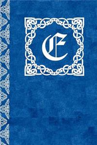 E Monogram Scottish Celtic Journal/Notebook