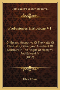 Prolusiones Historicae V1