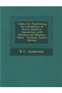 Tables for Facilitating the Calculation of Every Detail in Connection with Earthen and Masonry Dams - Primary Source Edition