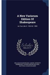 A New Variorum Edition Of Shakespeare