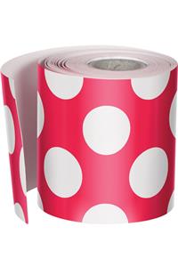 Red with Polka Dots Straight Borders