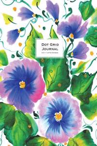 Dot Grid Journal - Dotted Notebook, 8.5 x 11 - Watercolor Flowers