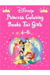 Disney Princess Coloring Books For Girls 4-5