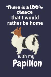 There is a 100% chance that I would rather be home with my Papillon
