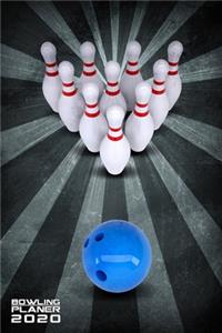 Bowling Planer 2020 Monatlicher & Wöchentlicher Notizbuch Kalender